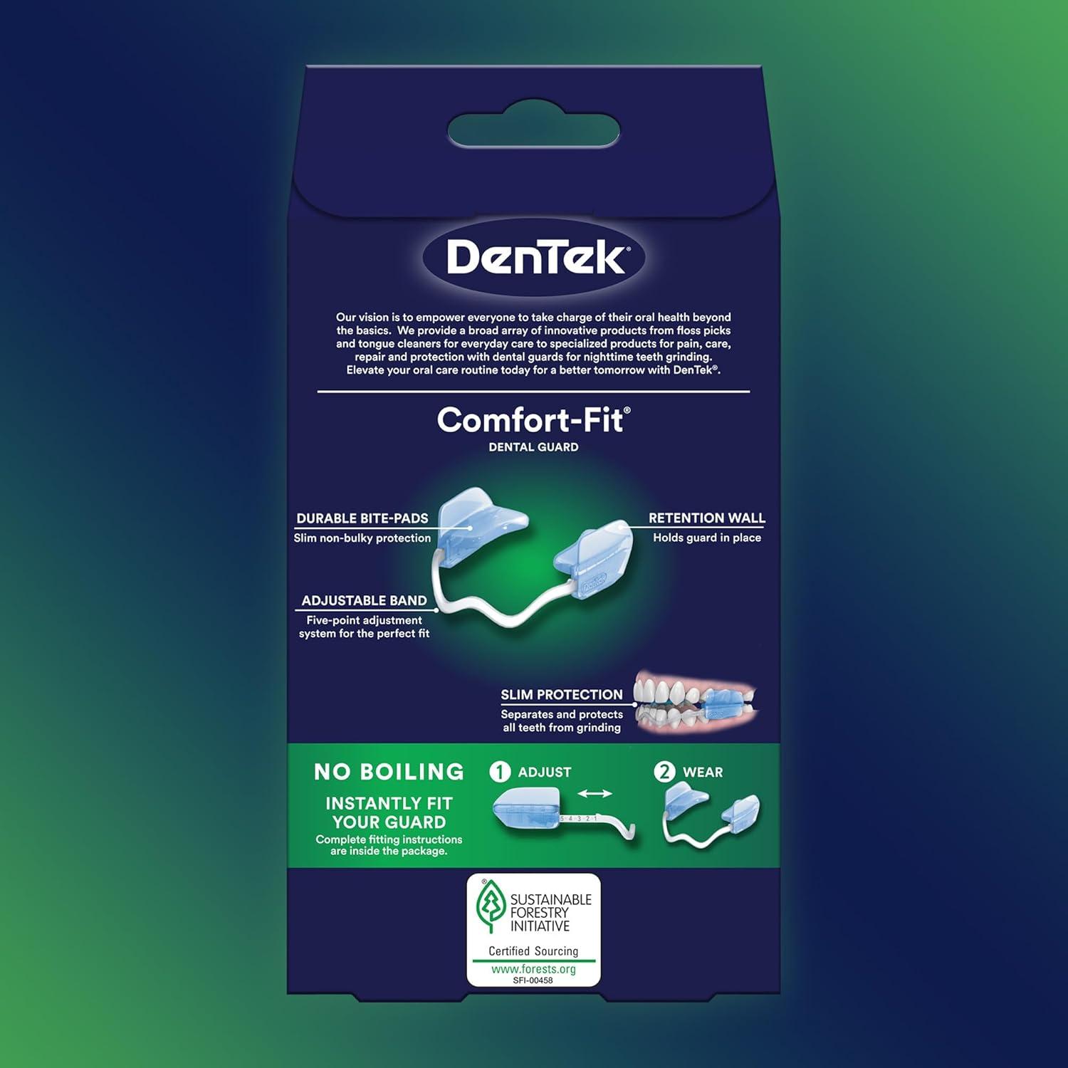 image:imageDenTek ComfortFit Dental Guard Mouth Guard for Grinding Teeth at Night Pack of 2 Guards amp 1 Storage Case