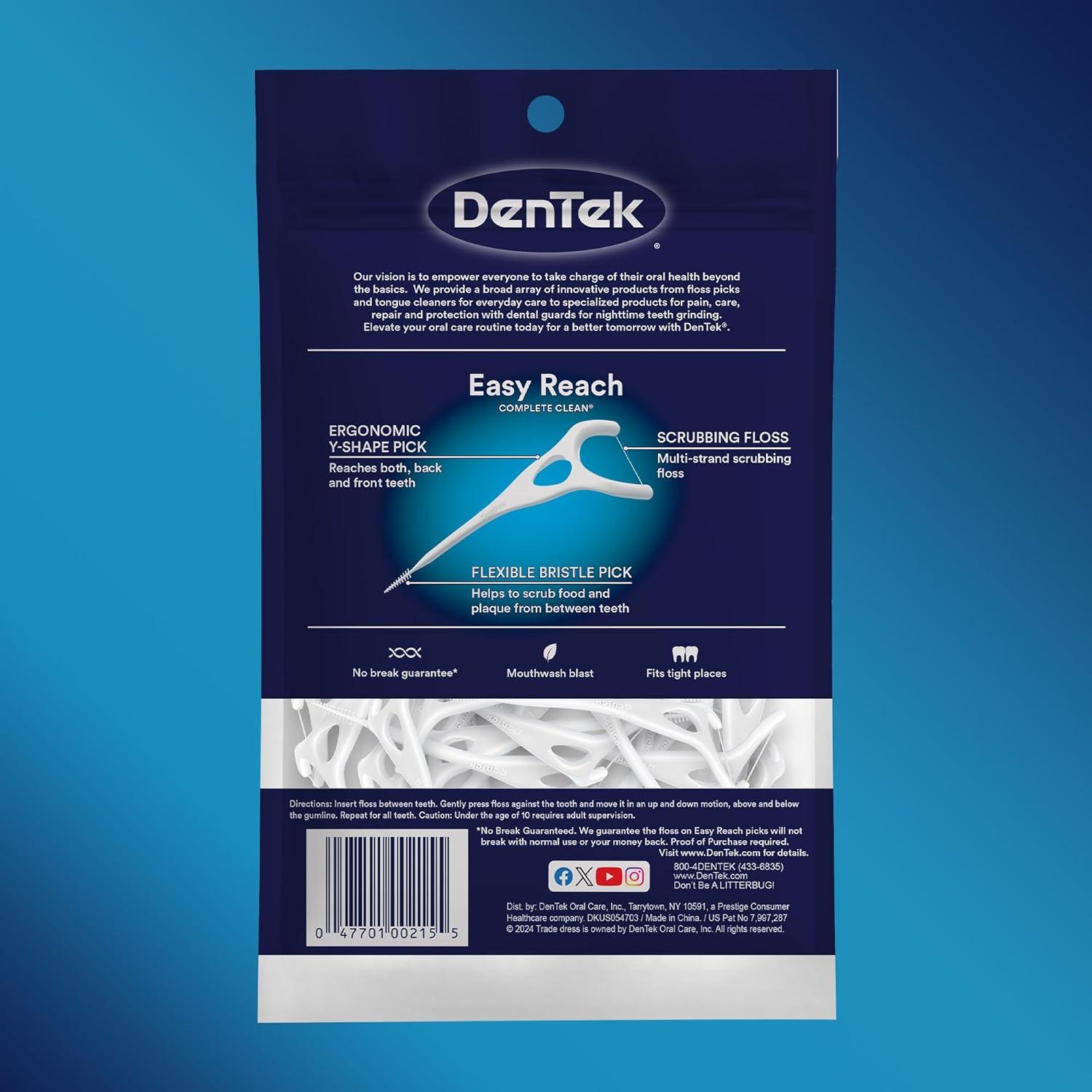image:imageDenTek Easy Reach Complete Clean Floss Picks with Strong Dental Floss 75 Count 3 Pack75 Count Pack of 1