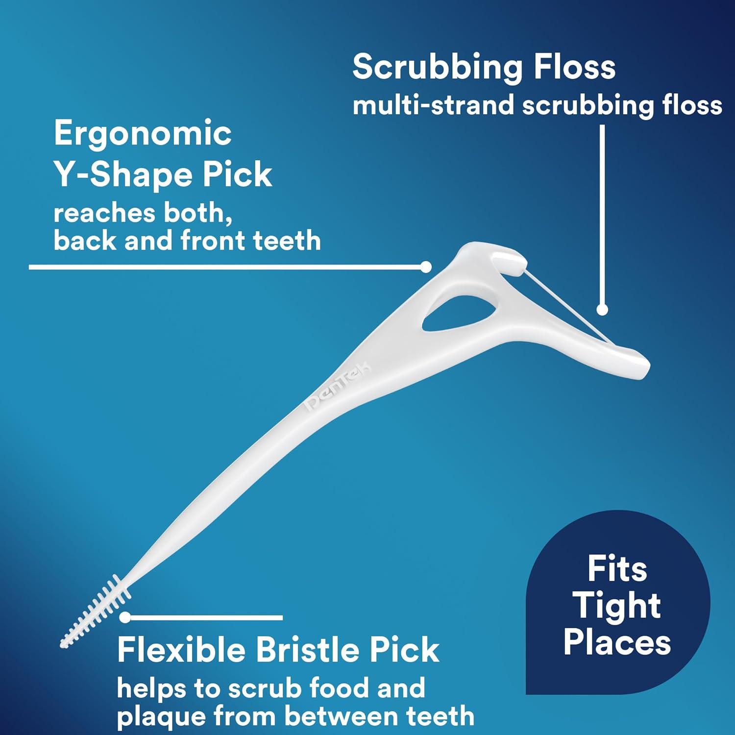 image:imageDenTek Easy Reach Complete Clean Floss Picks with Strong Dental Floss 75 Count 3 Pack75 Count Pack of 1