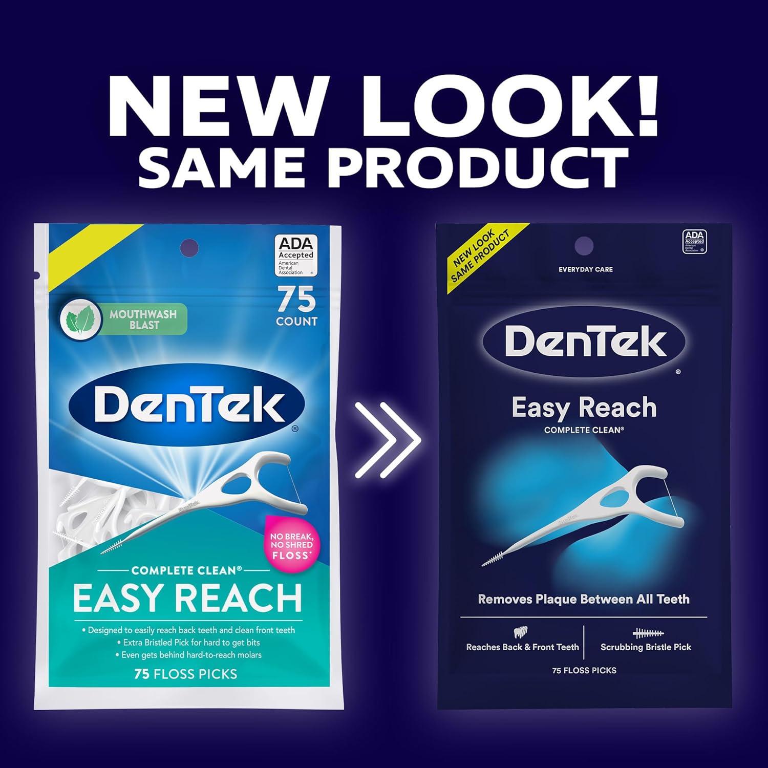 image:imageDenTek Easy Reach Complete Clean Floss Picks with Strong Dental Floss 75 Count 3 Pack75 Count Pack of 1