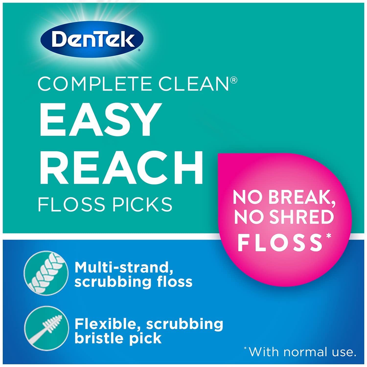 image:imageDenTek Easy Reach Complete Clean Floss Picks with Strong Dental Floss 75 Count 3 Pack75 Count Pack of 3