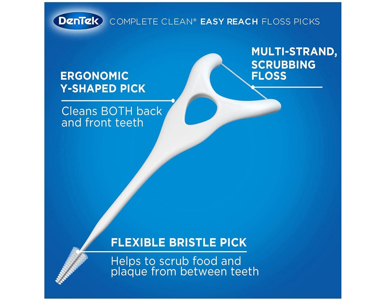 image:imageDenTek Easy Reach Complete Clean Floss Picks with Strong Dental Floss 75 Count 3 Pack75 Count Pack of 3