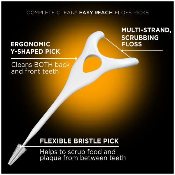 image:imageDenTek Easy Reach Complete Clean Floss Picks with Strong Dental Floss 75 Count 3 Pack75 Count Pack of 4
