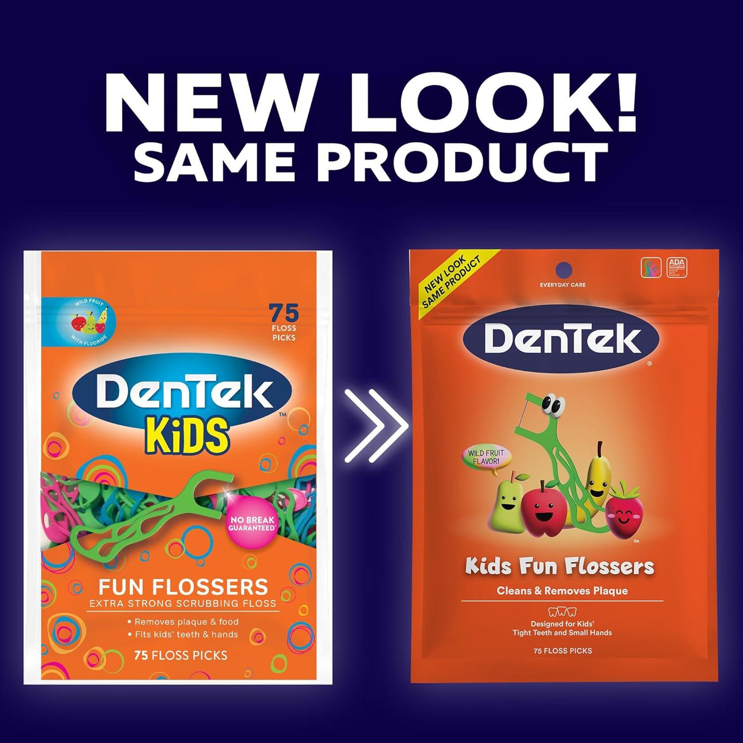 image:imageDenTek Fun Flossers Kids Floss Picks with Wild Fruit Flavor 75 Count Pack of 3Wild Fruit