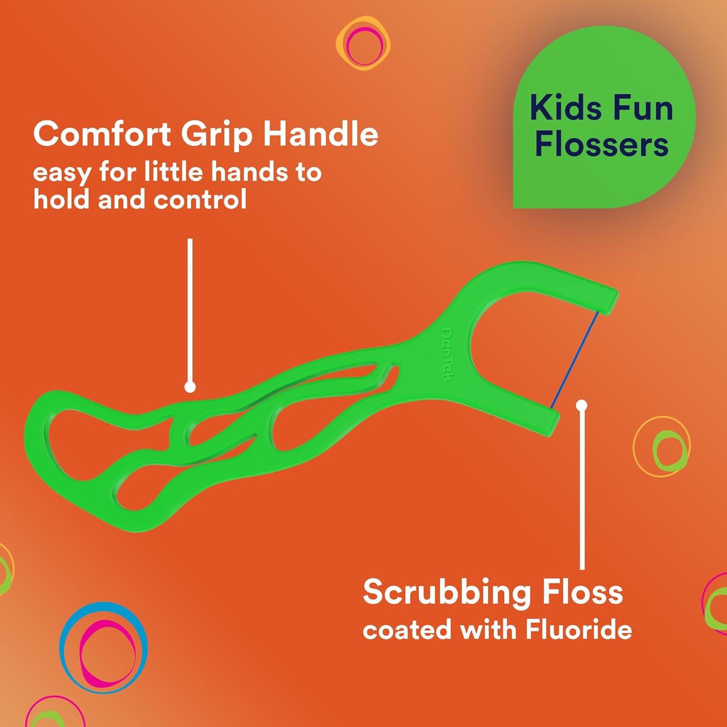 image:imageDenTek Fun Flossers Kids Floss Picks with Wild Fruit Flavor 75 Count Pack of 3Wild Fruit