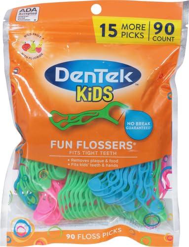 image:imageDenTek Fun Flossers Kids Floss Picks with Wild Fruit Flavor 75 Count Pack of 3Wild Fruit