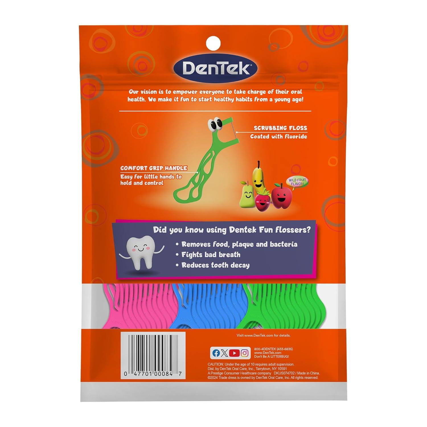 image:imageDenTek Fun Flossers Kids Floss Picks with Wild Fruit Flavor 75 Count Pack of 3Wild Fruit