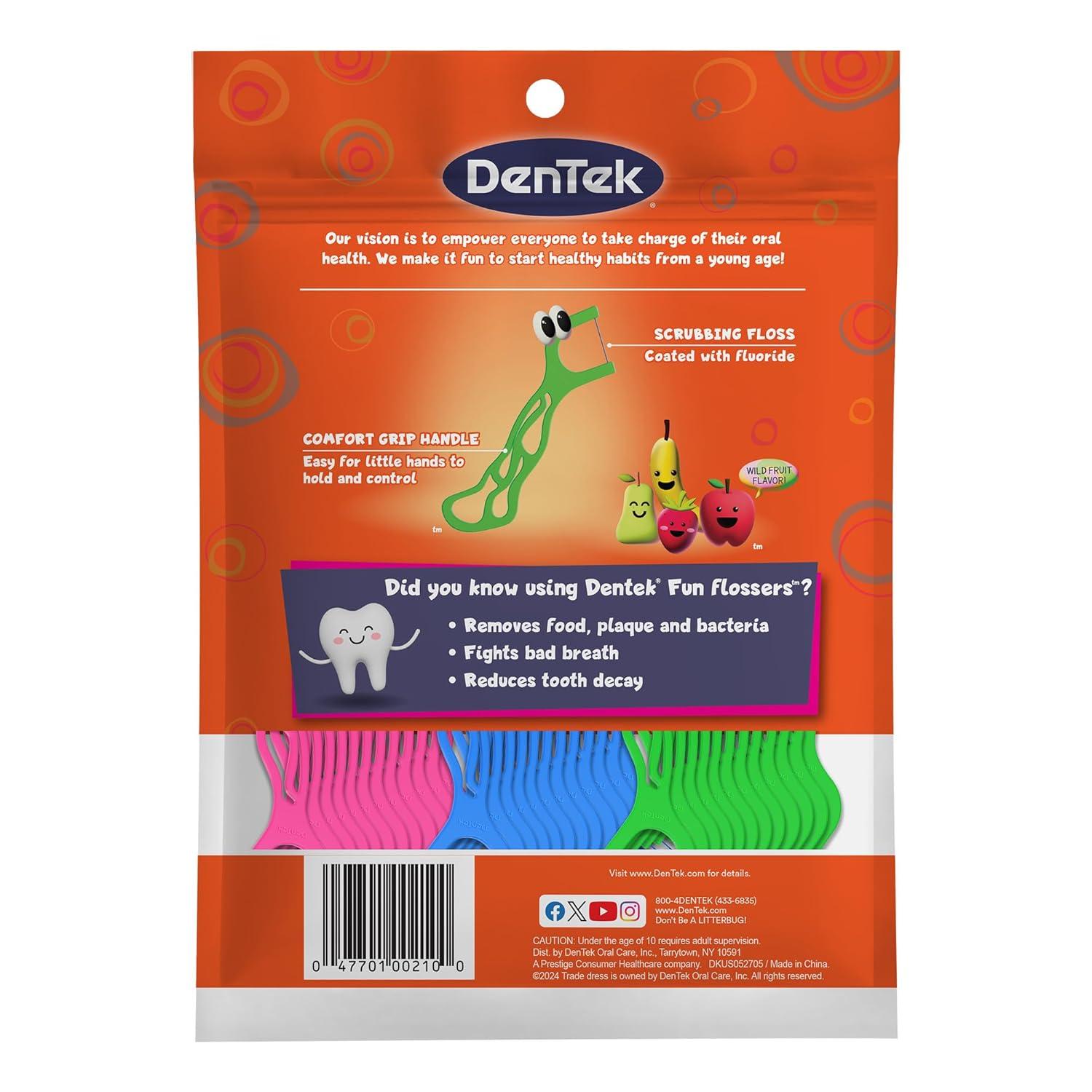 image:imageDenTek Fun Flossers Kids Floss Picks with Wild Fruit Flavor 75 Count Pack of 3Wild Fruit