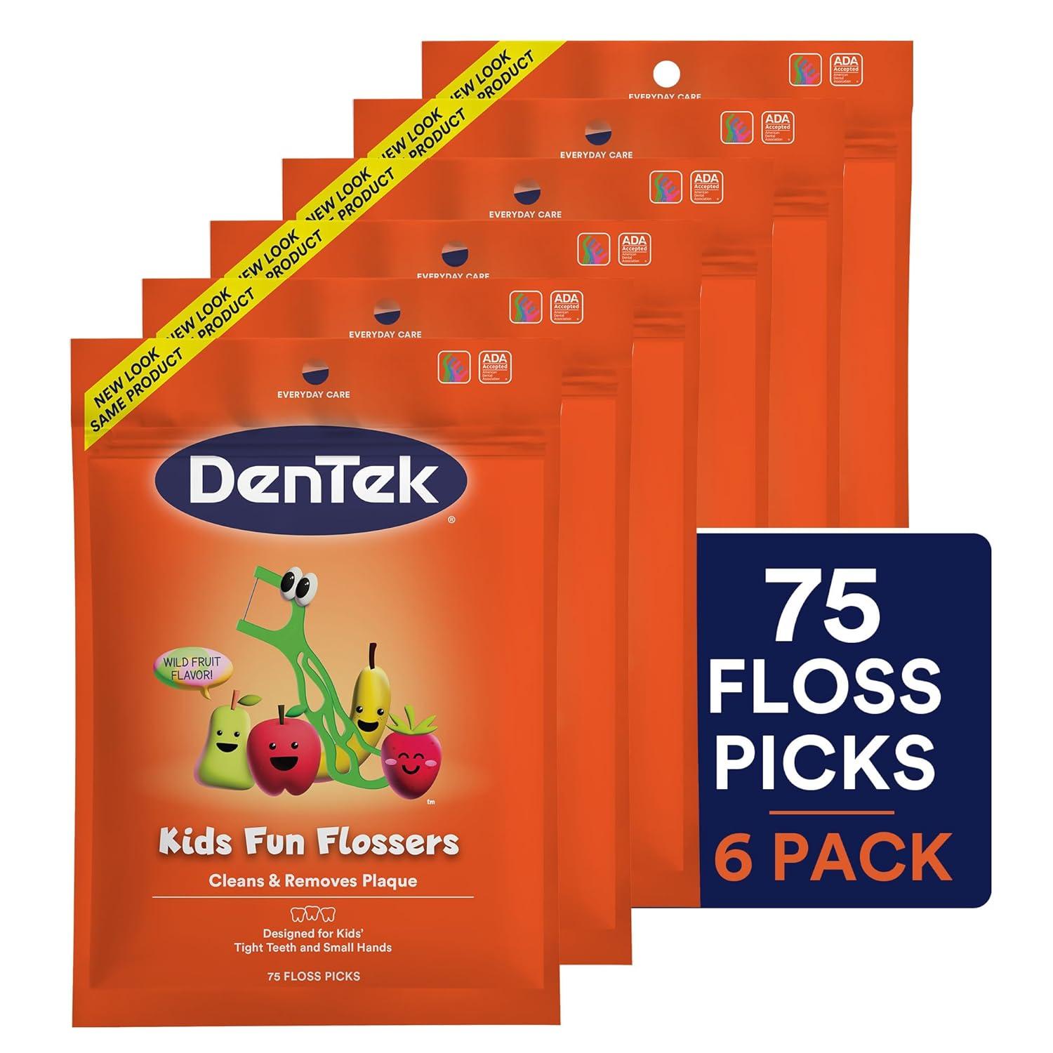 image:imageDenTek Fun Flossers Kids Floss Picks with Wild Fruit Flavor 75 Count Pack of 3Wild Fruit
