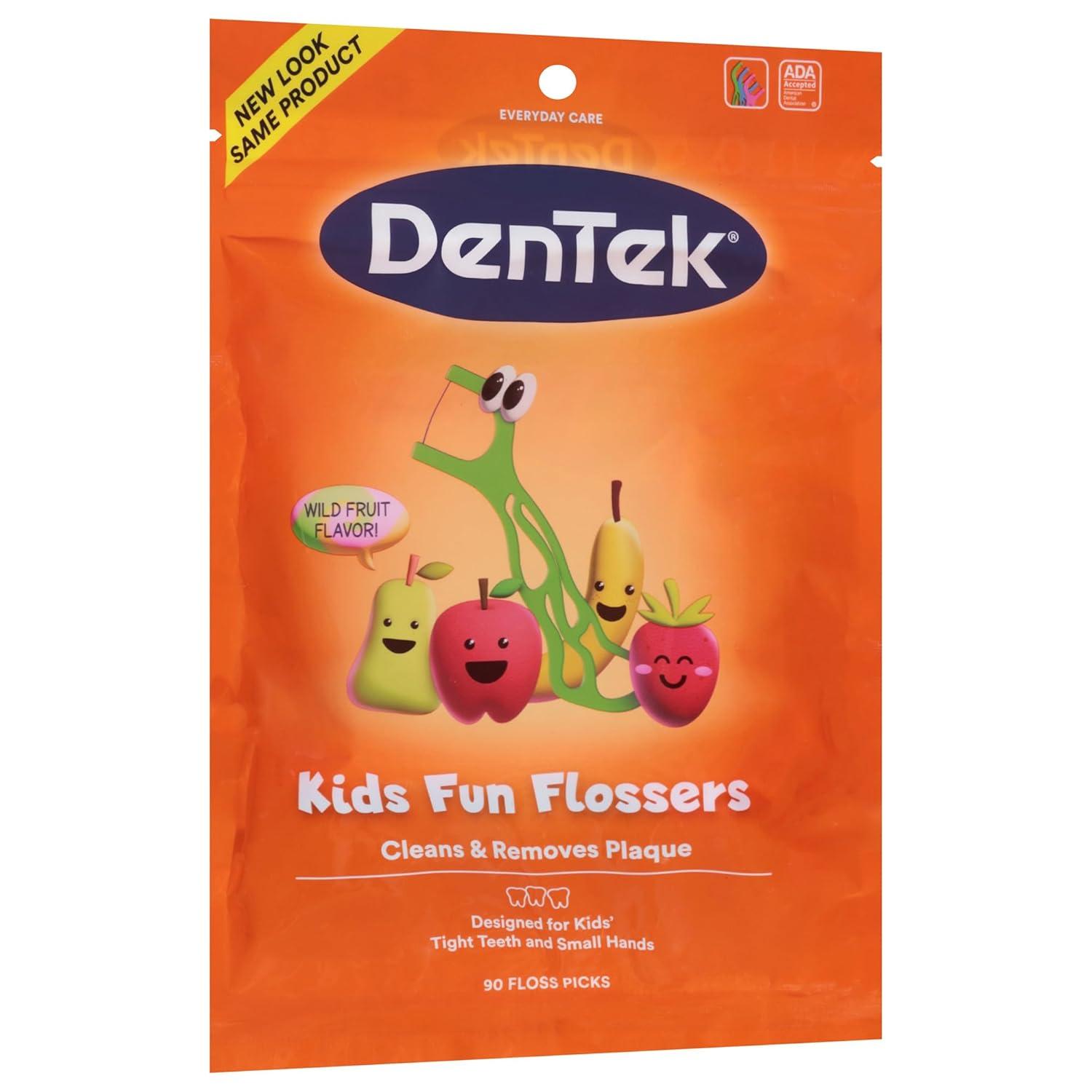 image:imageDenTek Fun Flossers Kids Floss Picks with Wild Fruit Flavor 75 Count Pack of 3Wild Fruit