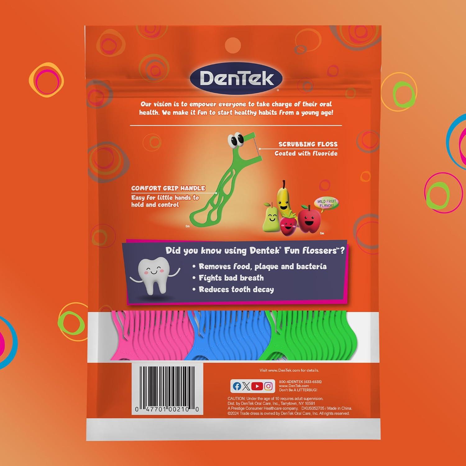 image:imageDenTek Fun Flossers Kids Floss Picks with Wild Fruit Flavor 75 Count Pack of 3Wild Fruit
