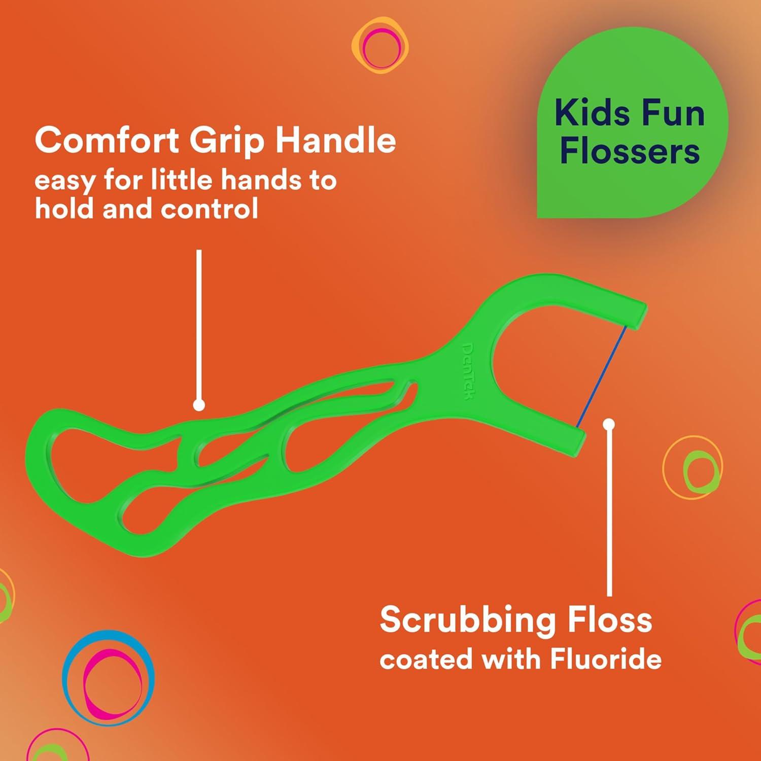 image:imageDenTek Fun Flossers Kids Floss Picks with Wild Fruit Flavor 75 Count Pack of 3Wild Fruit