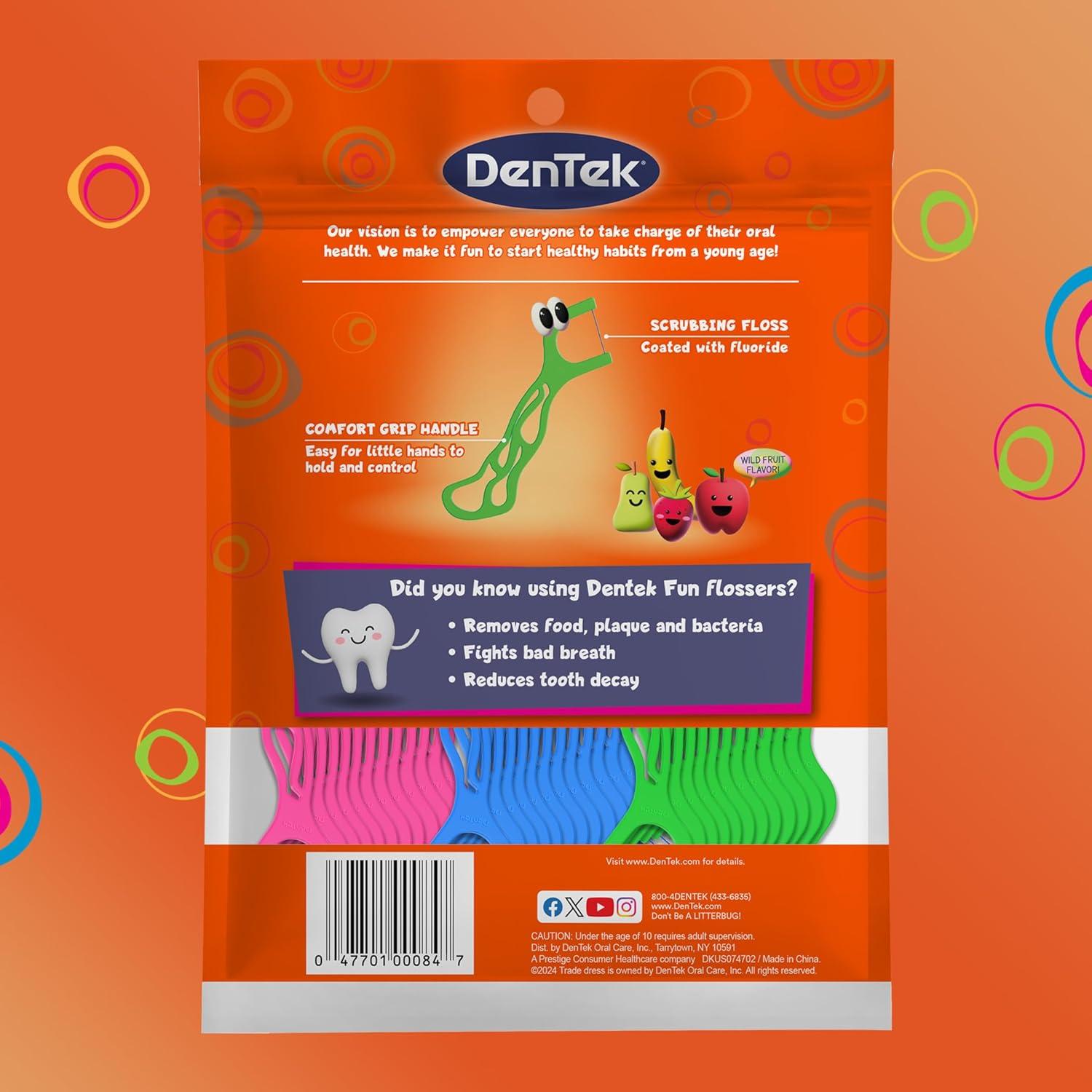 image:imageDenTek Fun Flossers Kids Floss Picks with Wild Fruit Flavor 75 Count Pack of 3Wild Fruit