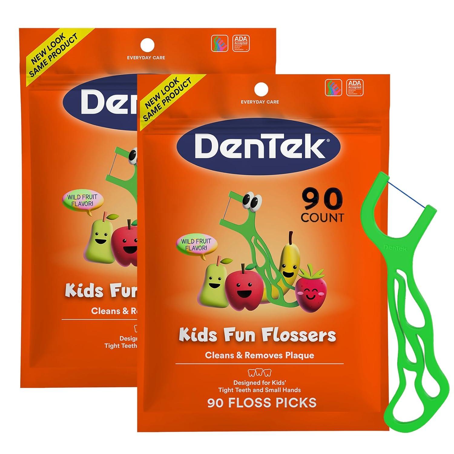 image:imageDenTek Fun Flossers Kids Floss Picks with Wild Fruit Flavor 75 Count Pack of 3Wild Fruit