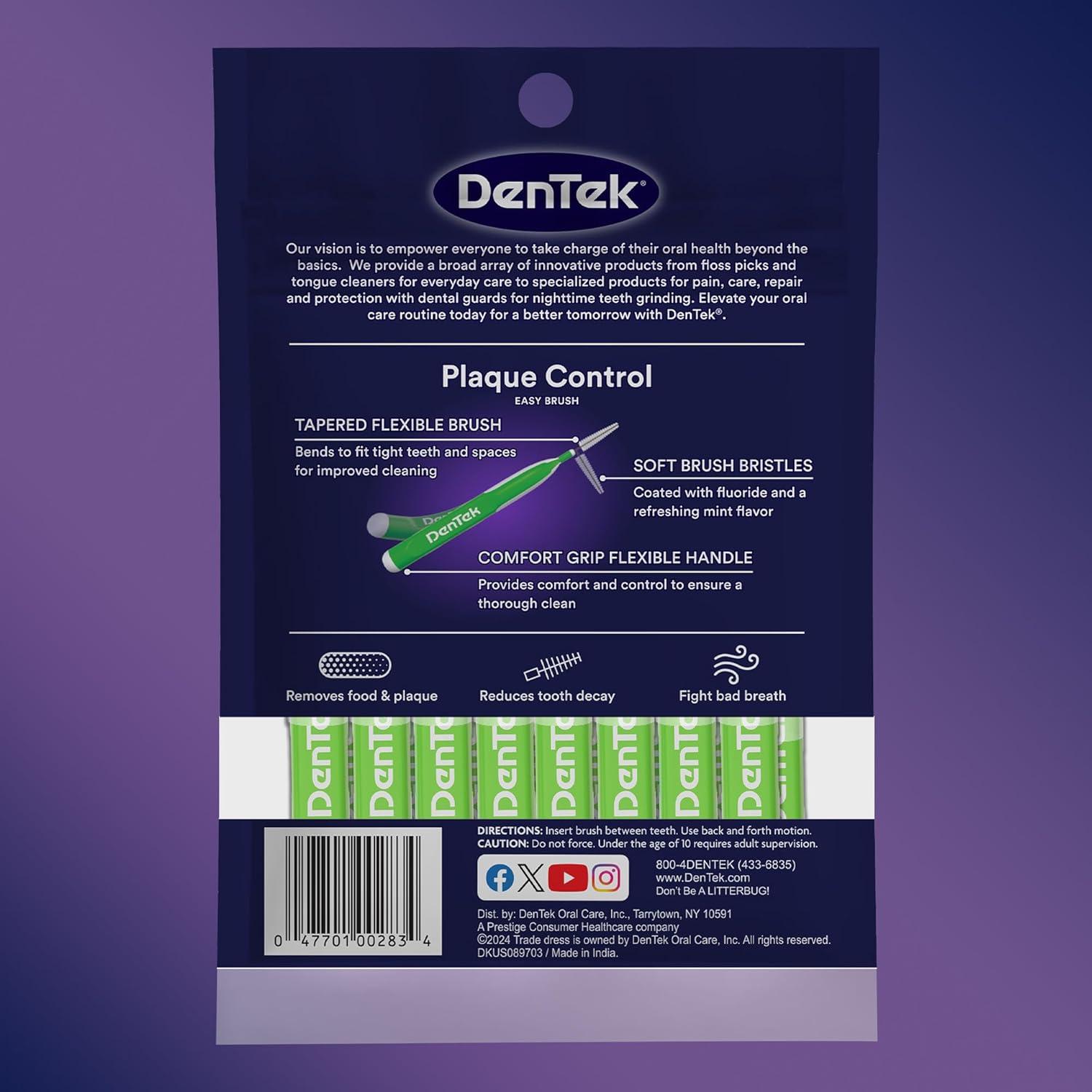 image:imageDentek Plaque Control Interdental Brushes Tight 16 Count EasyBrush Interdental Plaque Remover with Fluoride Cleans Tight Spaces Around Teeth Braces amp Other Dental AppliancesWhite