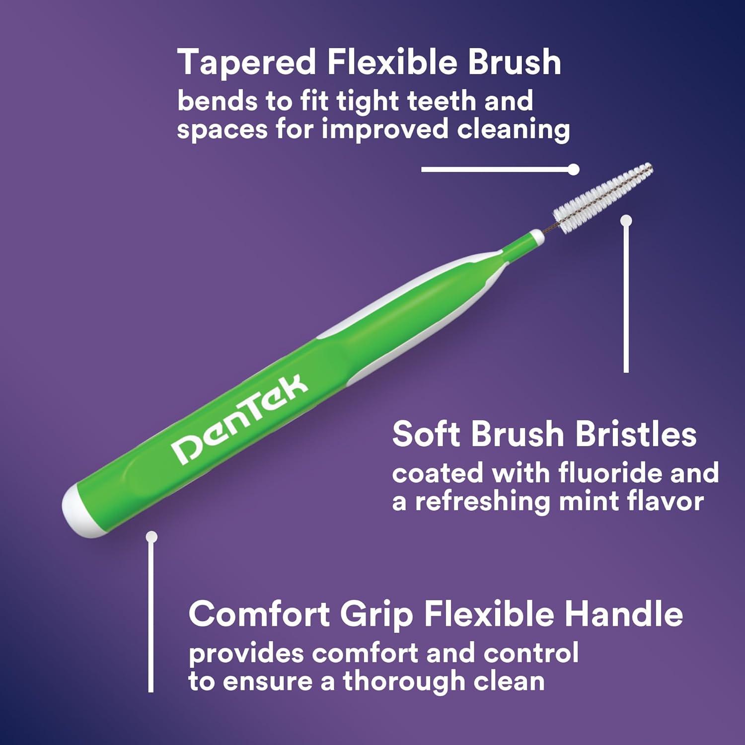 image:imageDentek Plaque Control Interdental Brushes Tight 16 Count EasyBrush Interdental Plaque Remover with Fluoride Cleans Tight Spaces Around Teeth Braces amp Other Dental AppliancesWhite