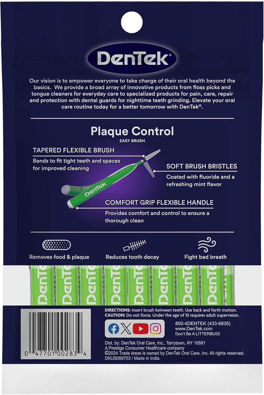 image:imageDentek Plaque Control Interdental Brushes Tight 16 Count EasyBrush Interdental Plaque Remover with Fluoride Cleans Tight Spaces Around Teeth Braces amp Other Dental AppliancesWhite