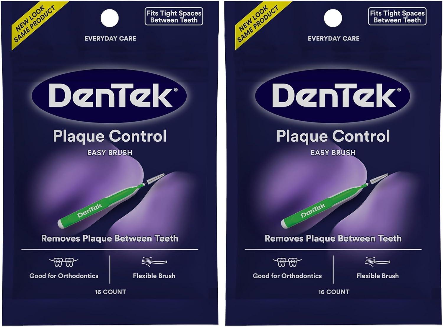 image:imageDentek Plaque Control Interdental Brushes Tight 16 Count EasyBrush Interdental Plaque Remover with Fluoride Cleans Tight Spaces Around Teeth Braces amp Other Dental AppliancesWhite
