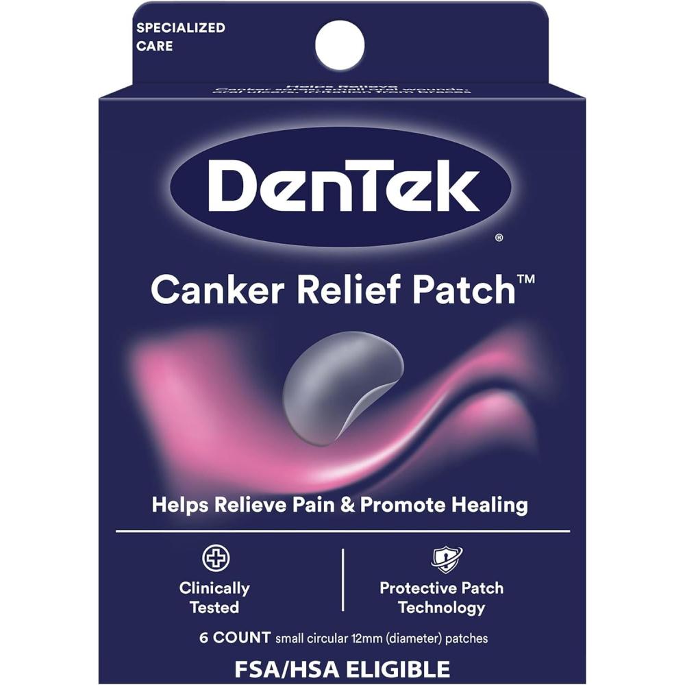 image:imageDenTek Canker Relief Patches for Canker Sore Pain Relief Helps Relieve Soreness from Braces amp Oral Wounds 6 CountOral Pain Relief