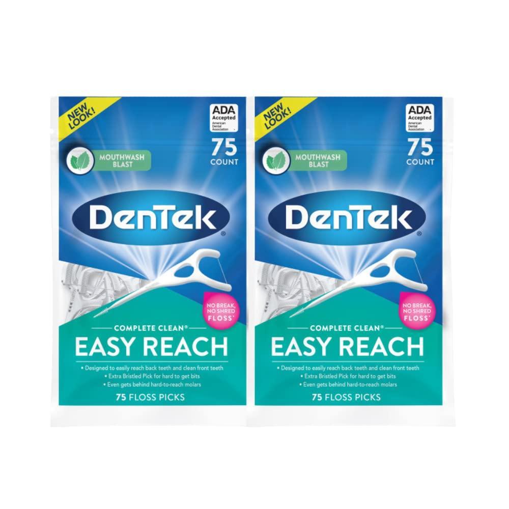 image:imageDenTek Easy Reach Complete Clean Floss Picks with Strong Dental Floss 75 Count 3 Pack75 Count Pack of 2