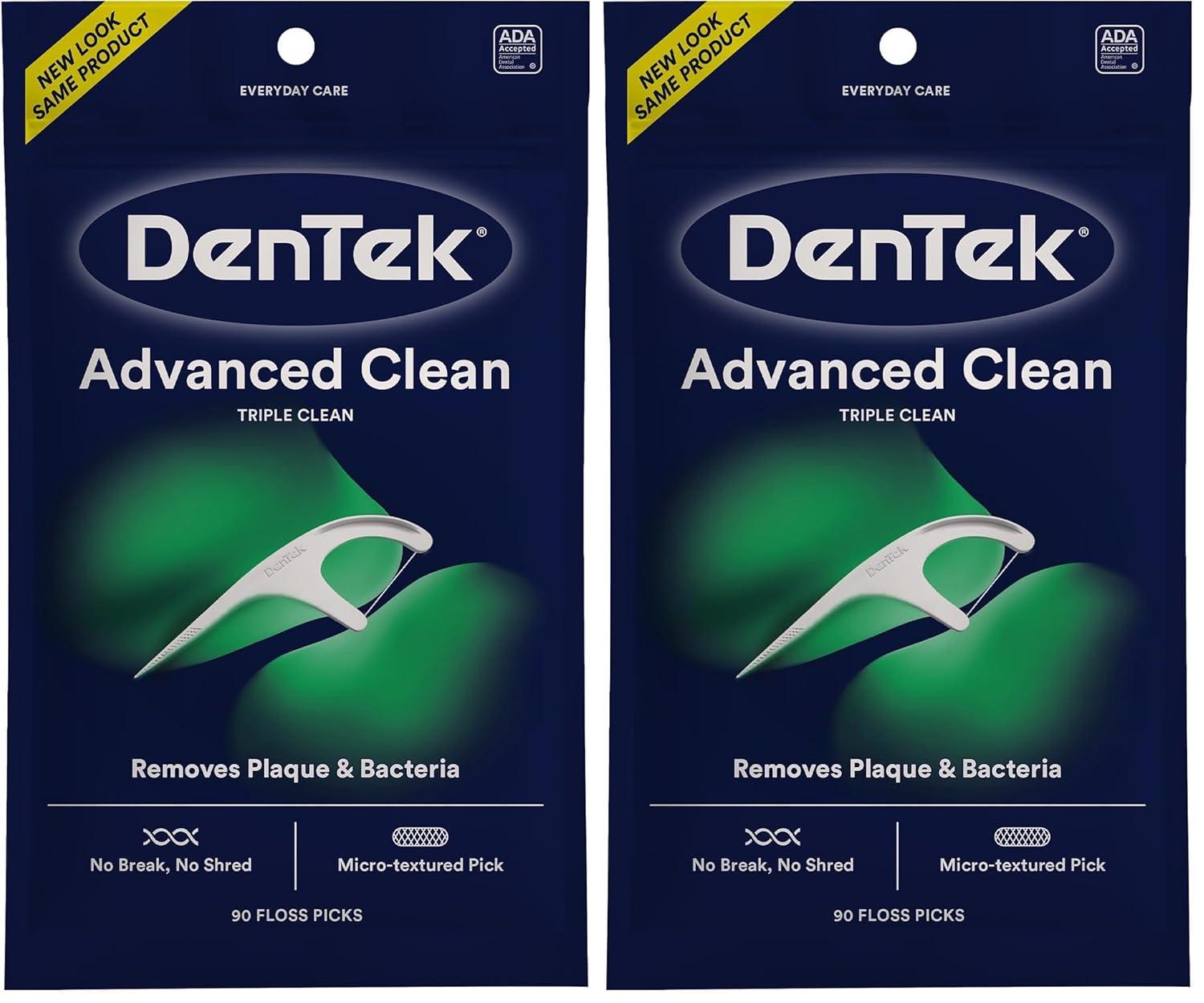 image:imageDenTek Advanced Clean Floss Picks with No Break amp No Shred Dental Floss Plaque Remover 150 Count Pack of 6Mint