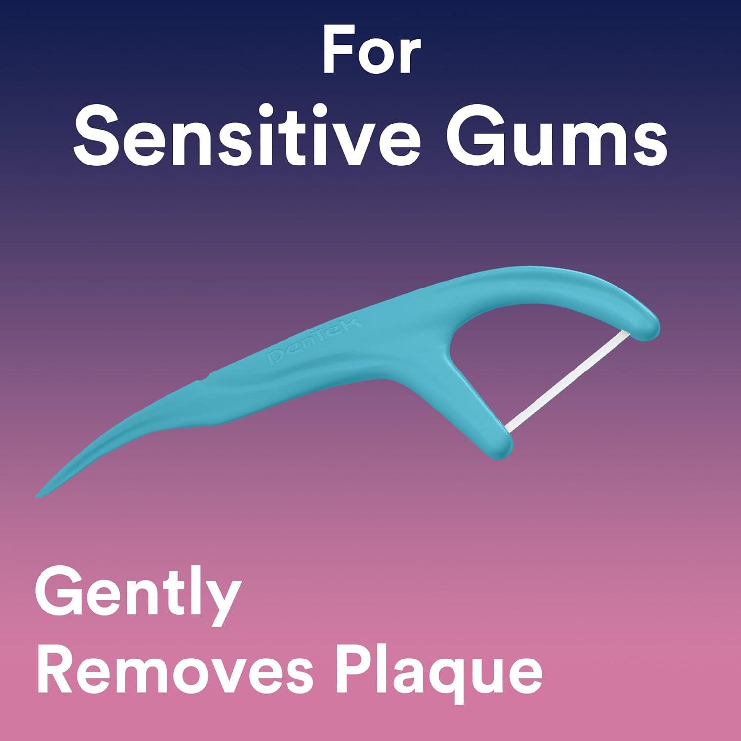 image:imageDenTek Comfort Clean Sensitive Gums Floss Picks Soft amp Silky Ribbon 150 Count 3 Pack150 Count