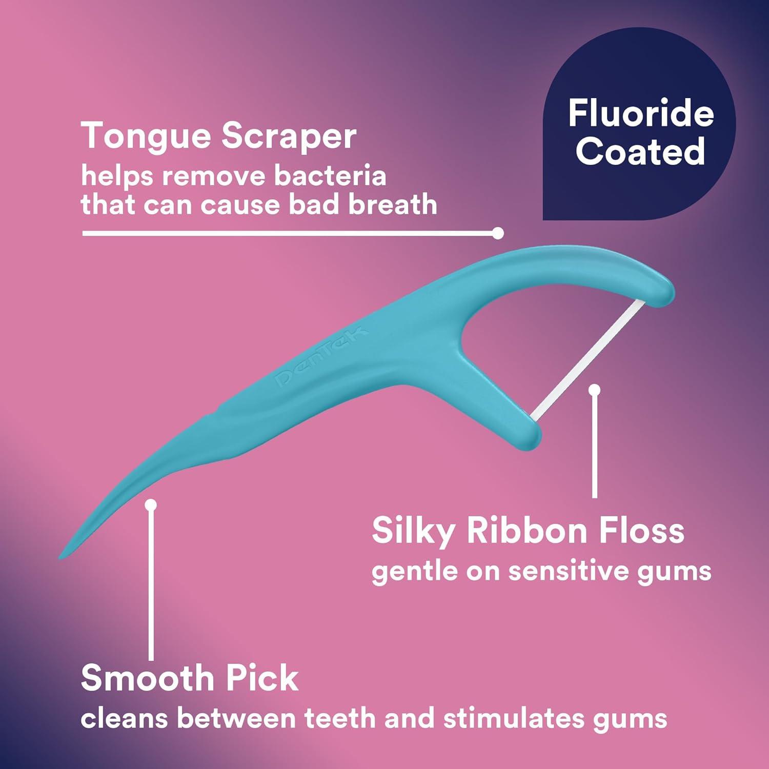 image:imageDenTek Comfort Clean Sensitive Gums Floss Picks Soft amp Silky Ribbon 150 Count 3 Pack150 Count