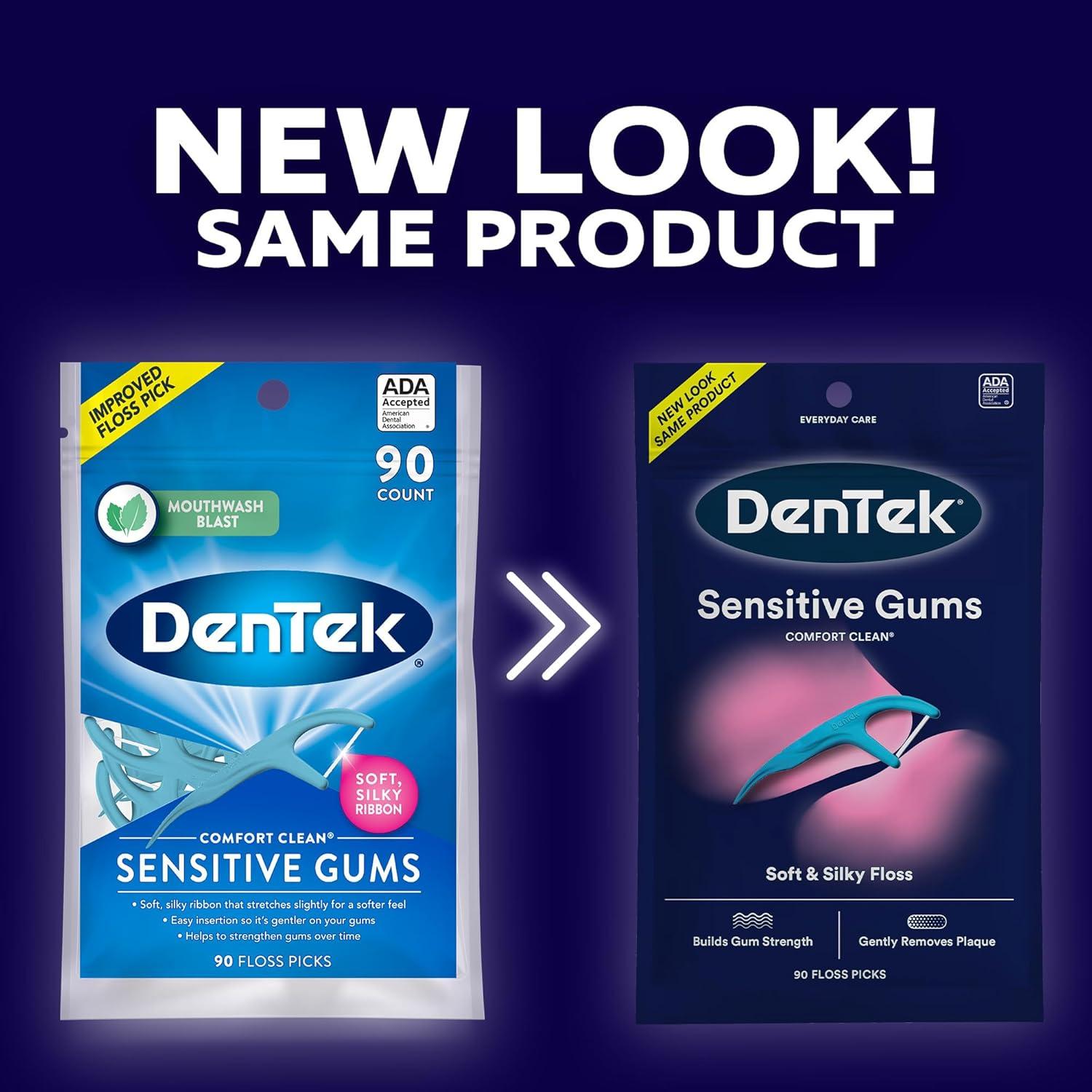 image:imageDenTek Comfort Clean Sensitive Gums Floss Picks Soft amp Silky Ribbon 150 Count 3 PackSensitive Gums