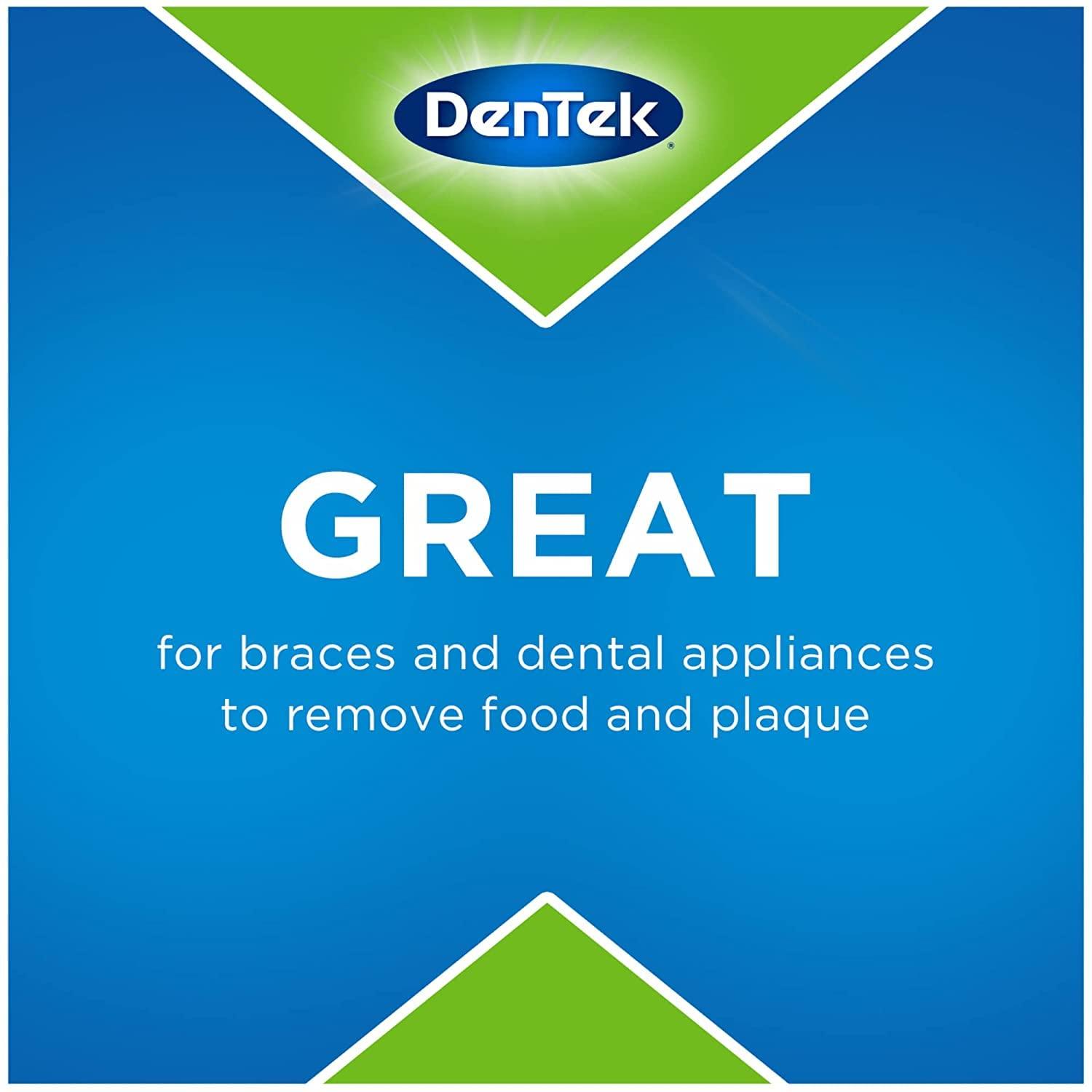 image:imageDenTek Slim Brush Advanced Clean Interdental Brushes for Cleaning Between Tight Teeth Safe for Braces amp Dental Work 32 Count32 Count Pack of 4