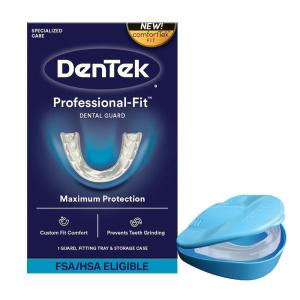 DenTek Professional-Fit Dental Guard, Mouth Guard for Grinding Teeth at Night, 1 Count(1 Count (Pack of 1))