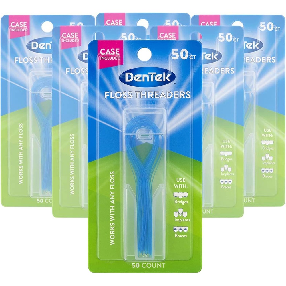 image:imageDenTek Floss Threaders for Braces Bridges amp Dental Implants 50 Count5 Count Pack of 60