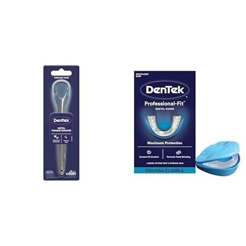 image:imageDenTek Metal Tongue Scraper Mouth Guard for Nighttime Teeth Grinding ProfessionalFit Dental Guard 1 Count