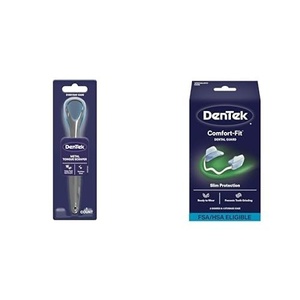 DenTek Metal Tongue Scraper for Better Oral Health Comfort-Fit Dental Guard for Nighttime Teeth Grinding, Comfort-Fit Guard, 2 Count